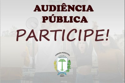 Audiência Pública de prestação de contas da Prefeitura será dia 26 de fevereiro