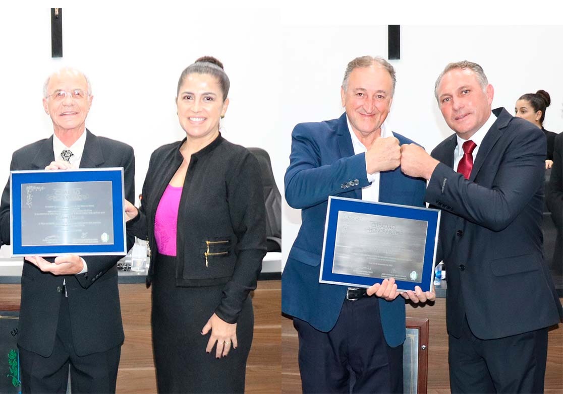 Câmara concede Títulos de Cidadãos Honorários de Irati aos empresários Edison Uliana e Nelson Menon