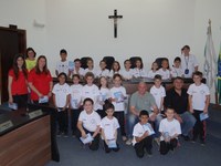 Câmara recebe visita dos alunos da Escola Ana Amaral Gruber 