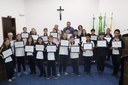 Em Sessão de Encerramento, Vereadores Mirins recebem certificados de participação no Programa