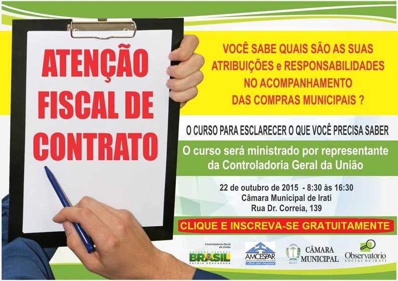 Observatório Social vai realizar Capacitação de Fiscais de Contratos