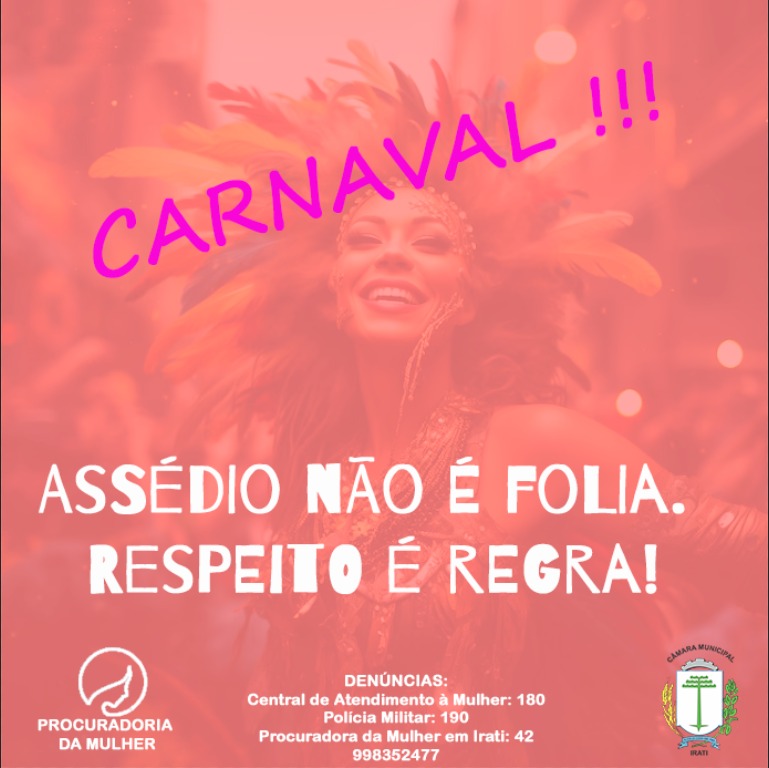 Procuradora da Mulher alerta sobre situações de assédio no carnaval: “Respeito é regra”