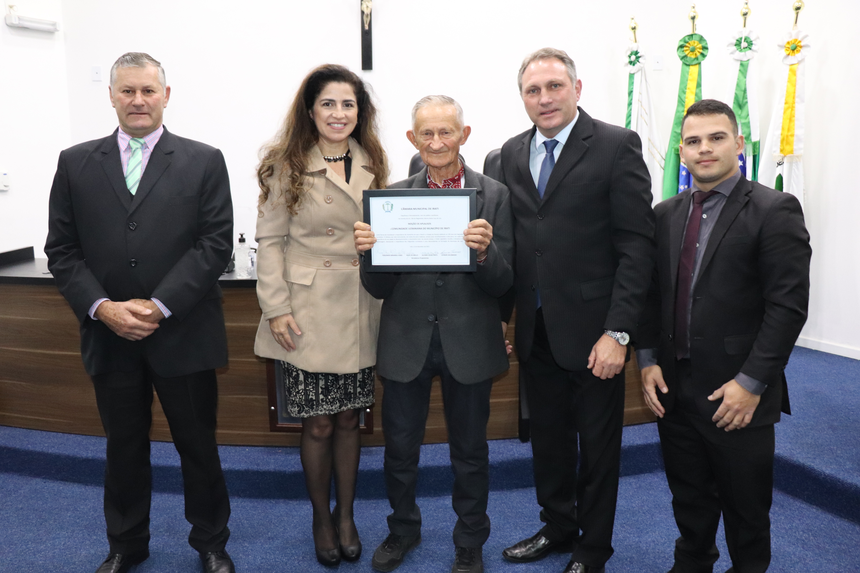 Vereadores homenageiam Comunidade Ucraniana Iratiense 