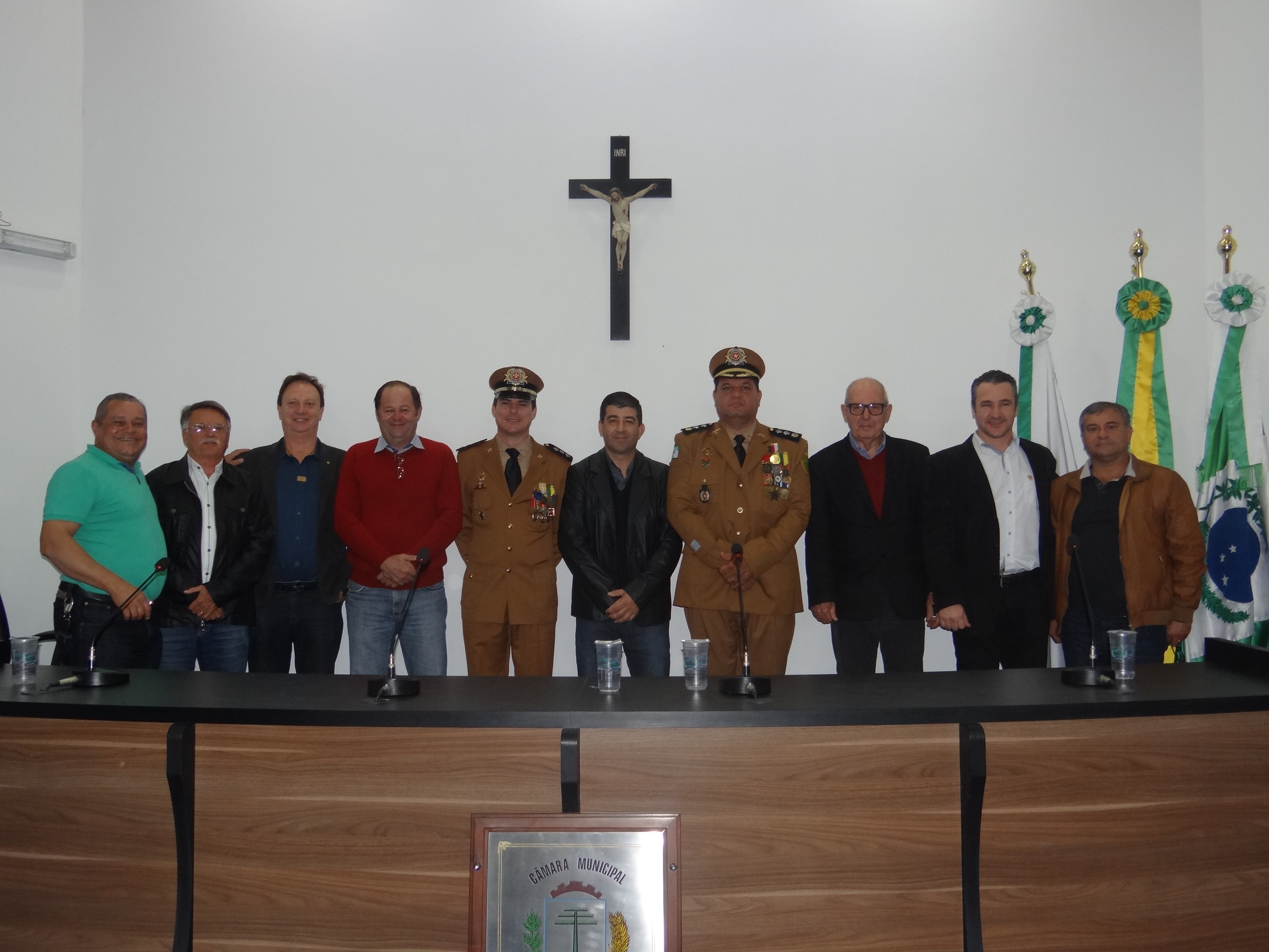 Vereadores participam de solenidade alusiva ao Dia do Patrono da Polícia Miliar do Paraná